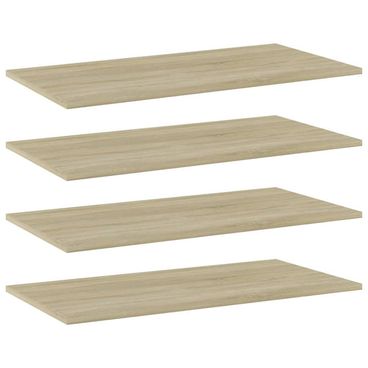 Wandschappen 4 st 80x40x1,5 cm spaanplaat sonoma eikenkleurig is nu te koop bij PeponiXL, paradijselijk wonen!