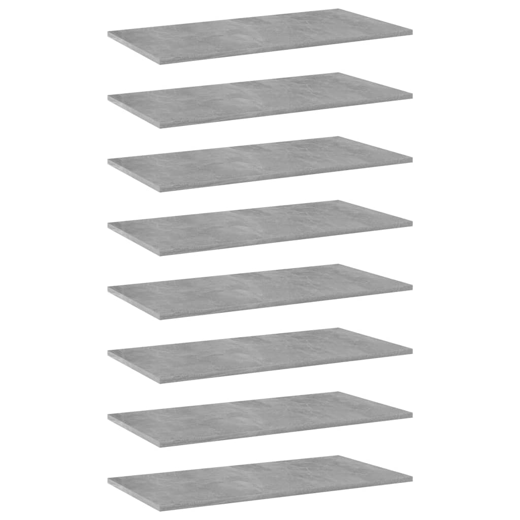 Wandschappen 8 st 80x40x1,5 cm spaanplaat betongrijs is nu te koop bij PeponiXL, paradijselijk wonen!