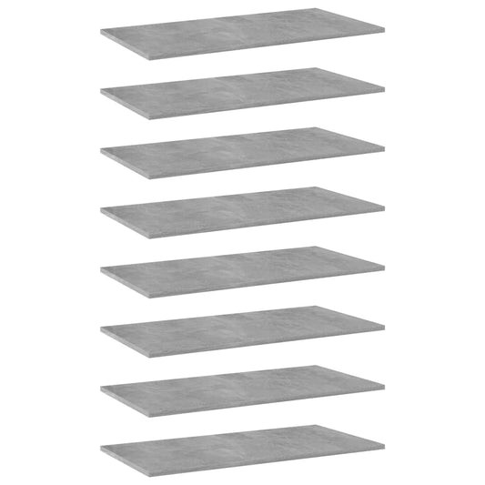 Wandschappen 8 st 80x40x1,5 cm spaanplaat betongrijs is nu te koop bij PeponiXL, paradijselijk wonen!