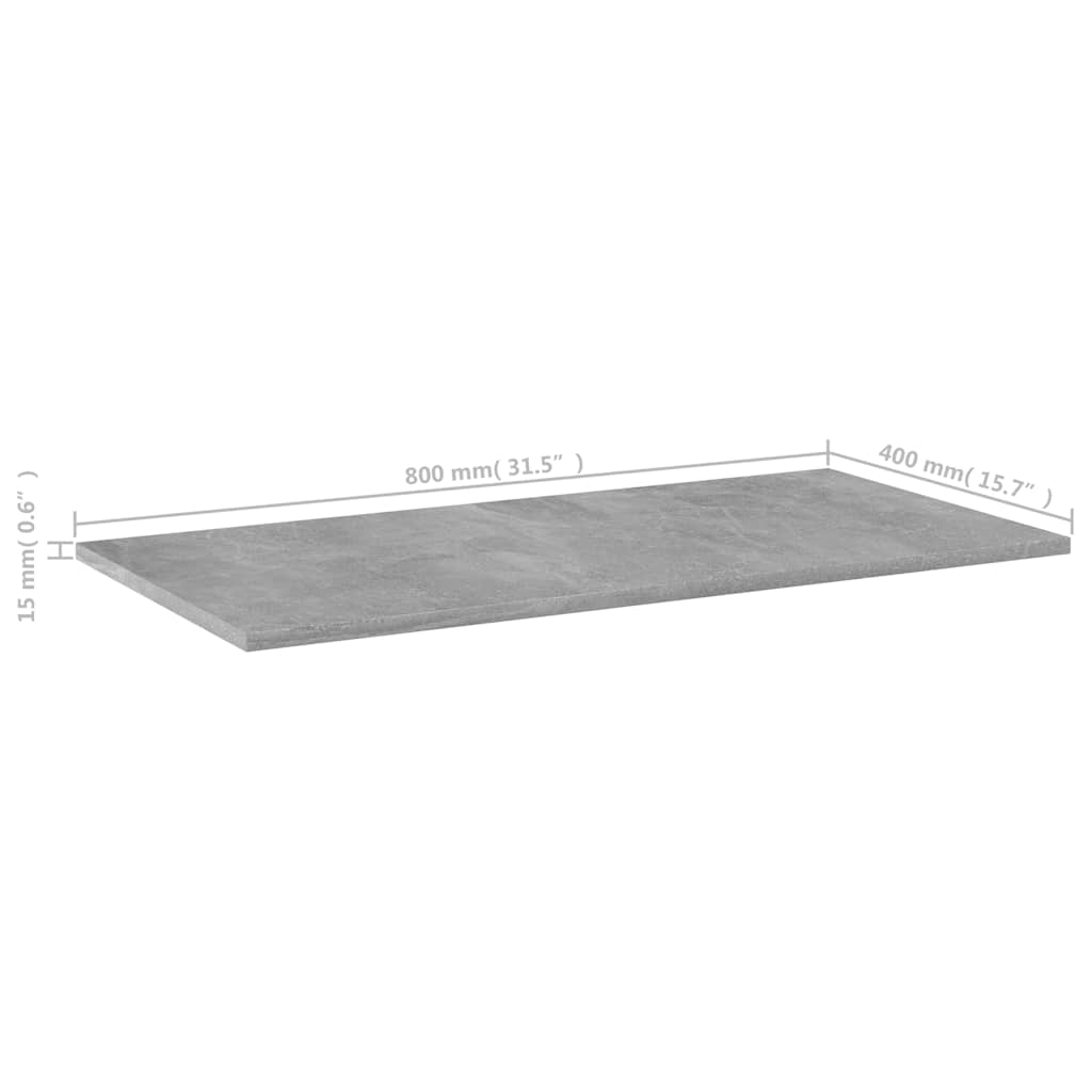 Wandschappen 8 st 80x40x1,5 cm spaanplaat betongrijs is nu te koop bij PeponiXL, paradijselijk wonen!