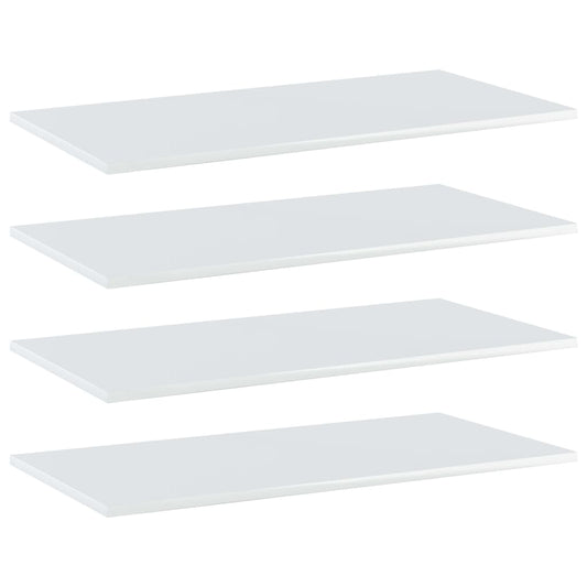 Wandschappen 4 st 80x40x1,5 cm bewerkt hout hoogglans wit is nu te koop bij PeponiXL, paradijselijk wonen!