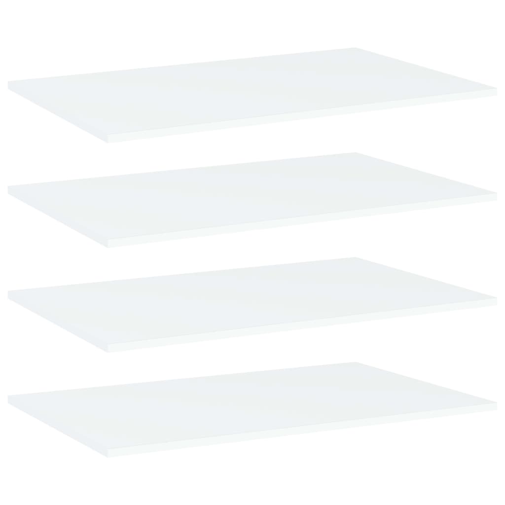Wandschappen 4 st 80x50x1,5 cm bewerkt hout wit is nu te koop bij PeponiXL, paradijselijk wonen!