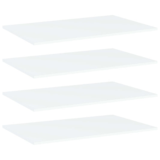 Wandschappen 4 st 80x50x1,5 cm bewerkt hout wit is nu te koop bij PeponiXL, paradijselijk wonen!
