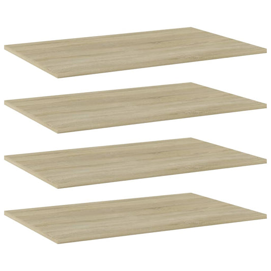 Wandschappen 4 st 80x50x1,5 cm bewerkt hout sonoma eikenkleurig is nu te koop bij PeponiXL, paradijselijk wonen!