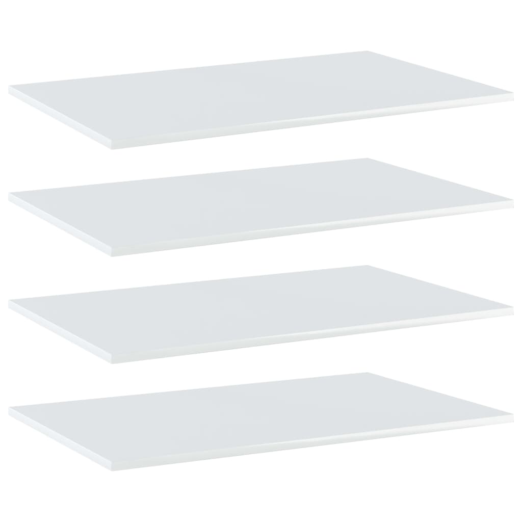 Wandschappen 4 st 80x50x1,5 cm bewerkt hout hoogglans wit is nu te koop bij PeponiXL, paradijselijk wonen!