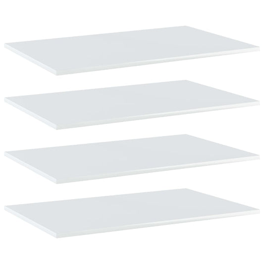 Wandschappen 4 st 80x50x1,5 cm bewerkt hout hoogglans wit is nu te koop bij PeponiXL, paradijselijk wonen!