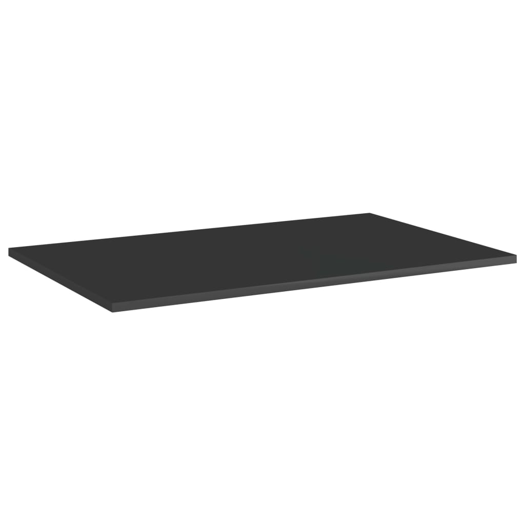 Wandschappen 4 st 80x50x1,5 cm spaanplaat hoogglans zwart is nu te koop bij PeponiXL, paradijselijk wonen!