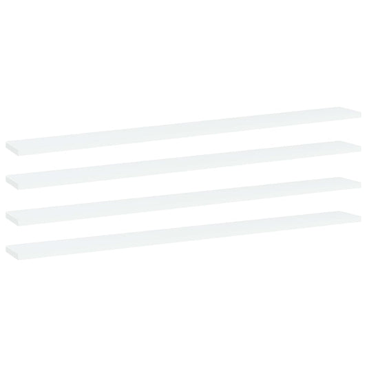 Wandschappen 4 st 100x10x1,5 cm spaanplaat wit is nu te koop bij PeponiXL, paradijselijk wonen!