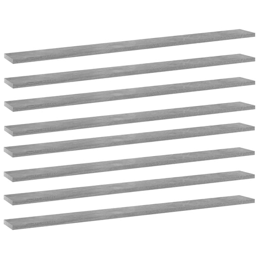 Wandschappen 8 st 100x10x1,5 cm spaanplaat betongrijs is nu te koop bij PeponiXL, paradijselijk wonen!