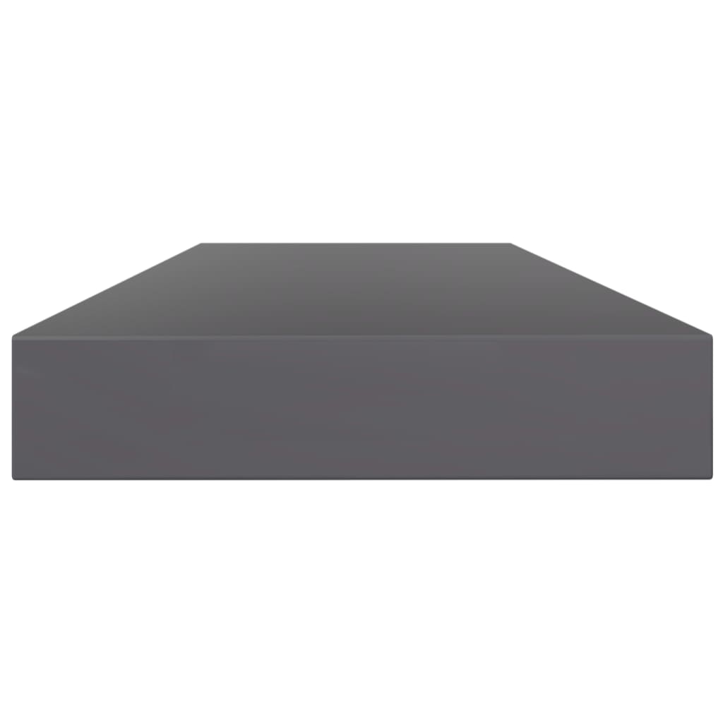 Wandschappen 4 st 100x10x1,5 cm spaanplaat hoogglans grijs is nu te koop bij PeponiXL, paradijselijk wonen!