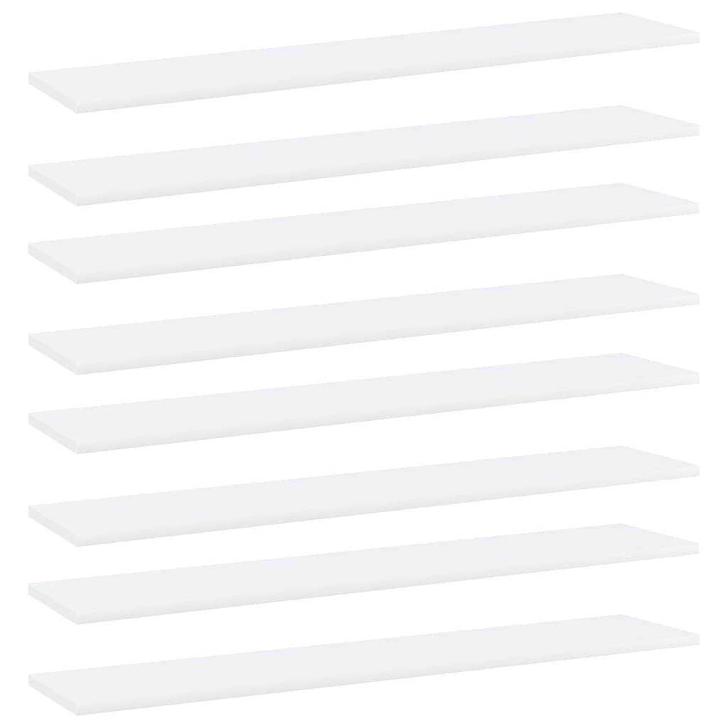 Wandschappen 8 st 100x20x1,5 cm spaanplaat wit is nu te koop bij PeponiXL, paradijselijk wonen!