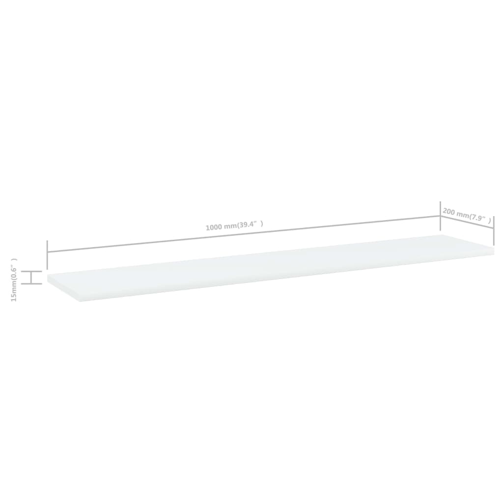Wandschappen 8 st 100x20x1,5 cm spaanplaat wit is nu te koop bij PeponiXL, paradijselijk wonen!