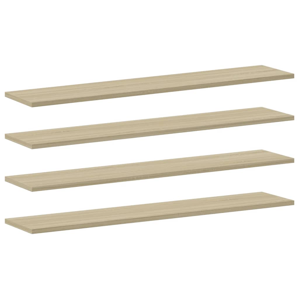 Wandschappen 8 st 100x20x1,5 cm spaanplaat sonoma eikenkleurig is nu te koop bij PeponiXL, paradijselijk wonen!