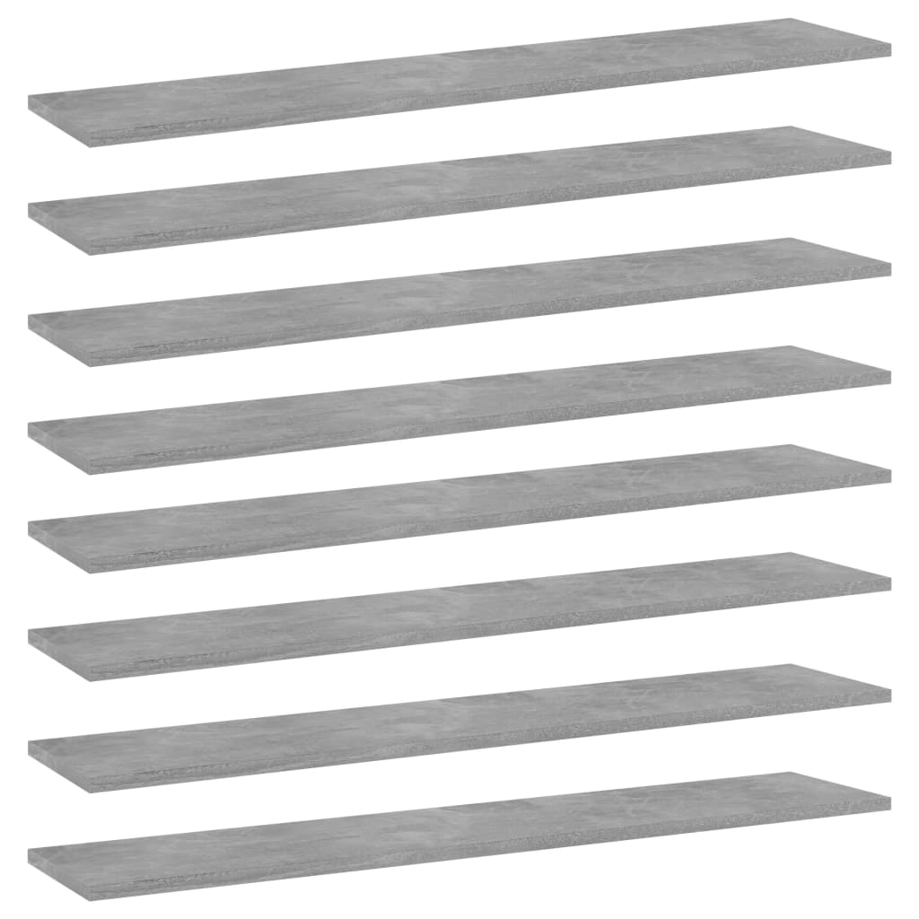 Wandschappen 8 st 100x20x1,5 cm spaanplaat betongrijs is nu te koop bij PeponiXL, paradijselijk wonen!