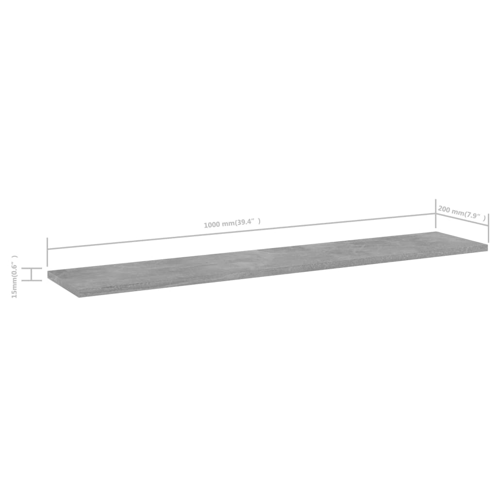 Wandschappen 8 st 100x20x1,5 cm spaanplaat betongrijs is nu te koop bij PeponiXL, paradijselijk wonen!