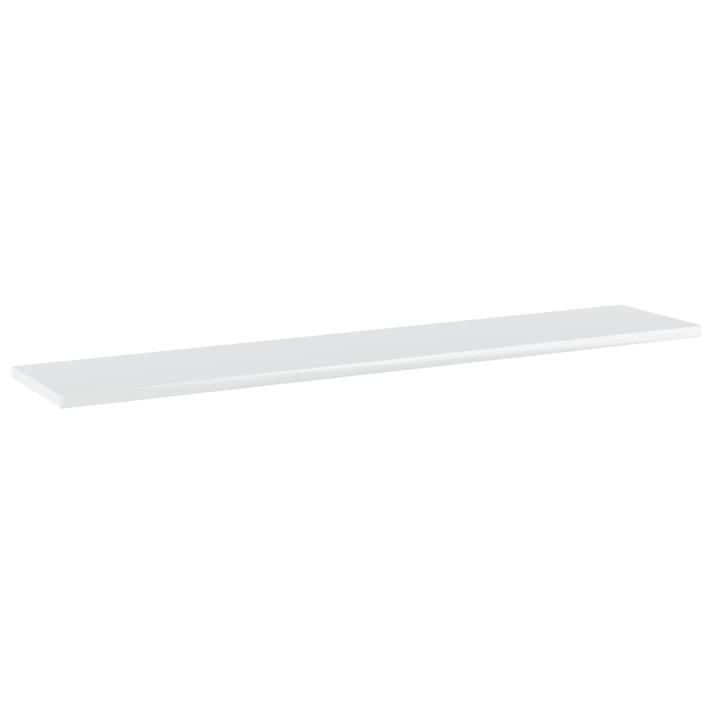 Wandschappen 4 st 100x20x1,5 cm bewerkt hout hoogglans wit is nu te koop bij PeponiXL, paradijselijk wonen!