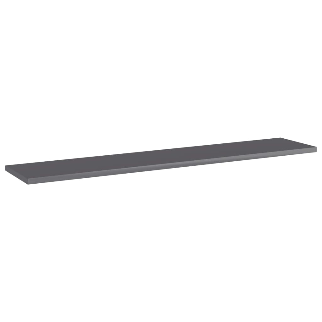 Wandschappen 4 st 100x20x1,5 cm spaanplaat hoogglans grijs is nu te koop bij PeponiXL, paradijselijk wonen!