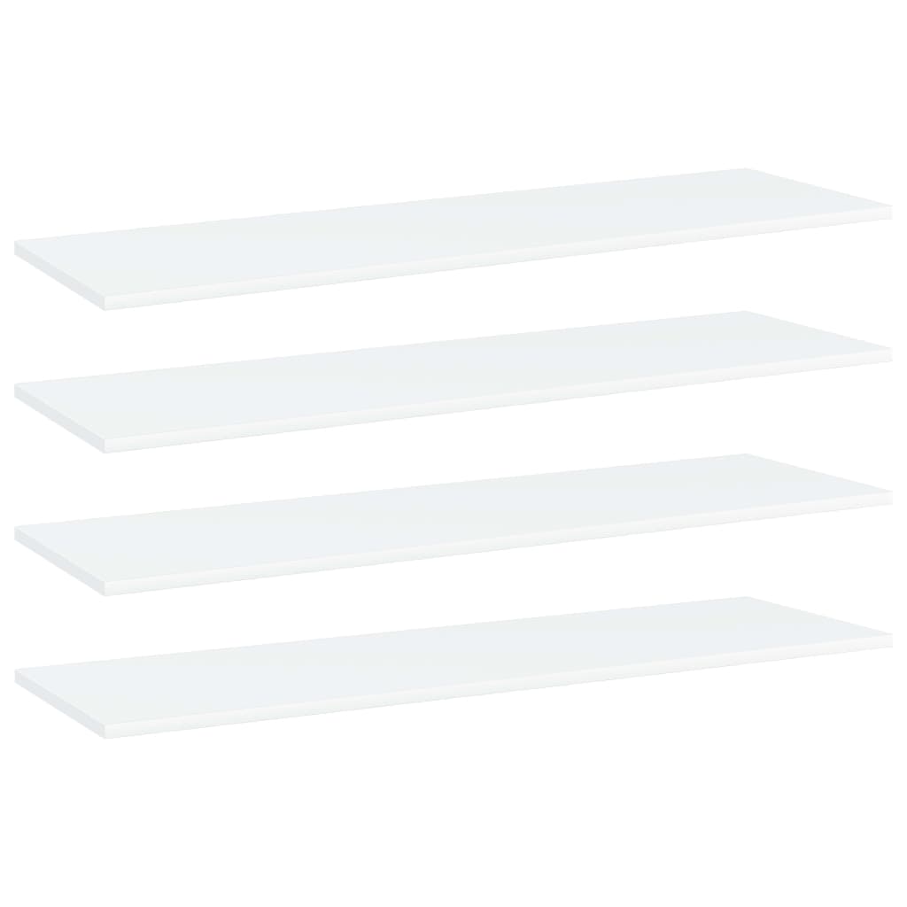 Wandschappen 4 st 100x30x1,5 cm spaanplaat wit is nu te koop bij PeponiXL, paradijselijk wonen!