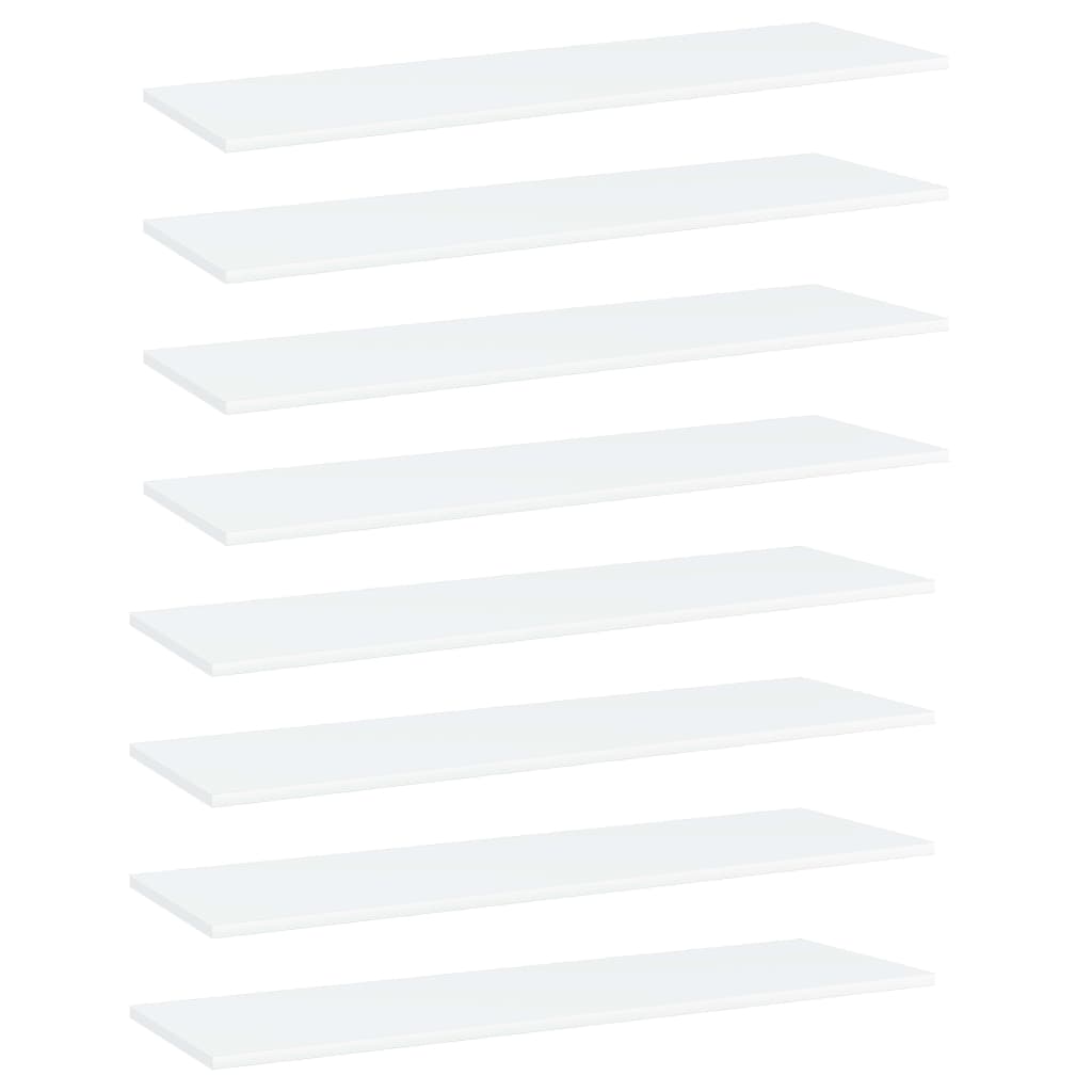 Wandschappen 8 st 100x30x1,5 cm spaanplaat wit is nu te koop bij PeponiXL, paradijselijk wonen!