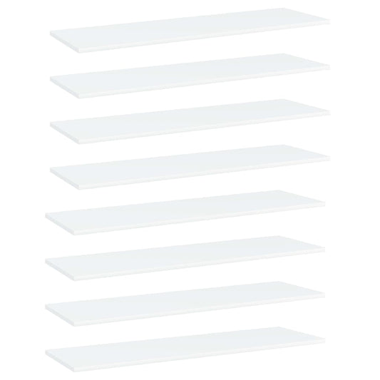 Wandschappen 8 st 100x30x1,5 cm spaanplaat wit is nu te koop bij PeponiXL, paradijselijk wonen!