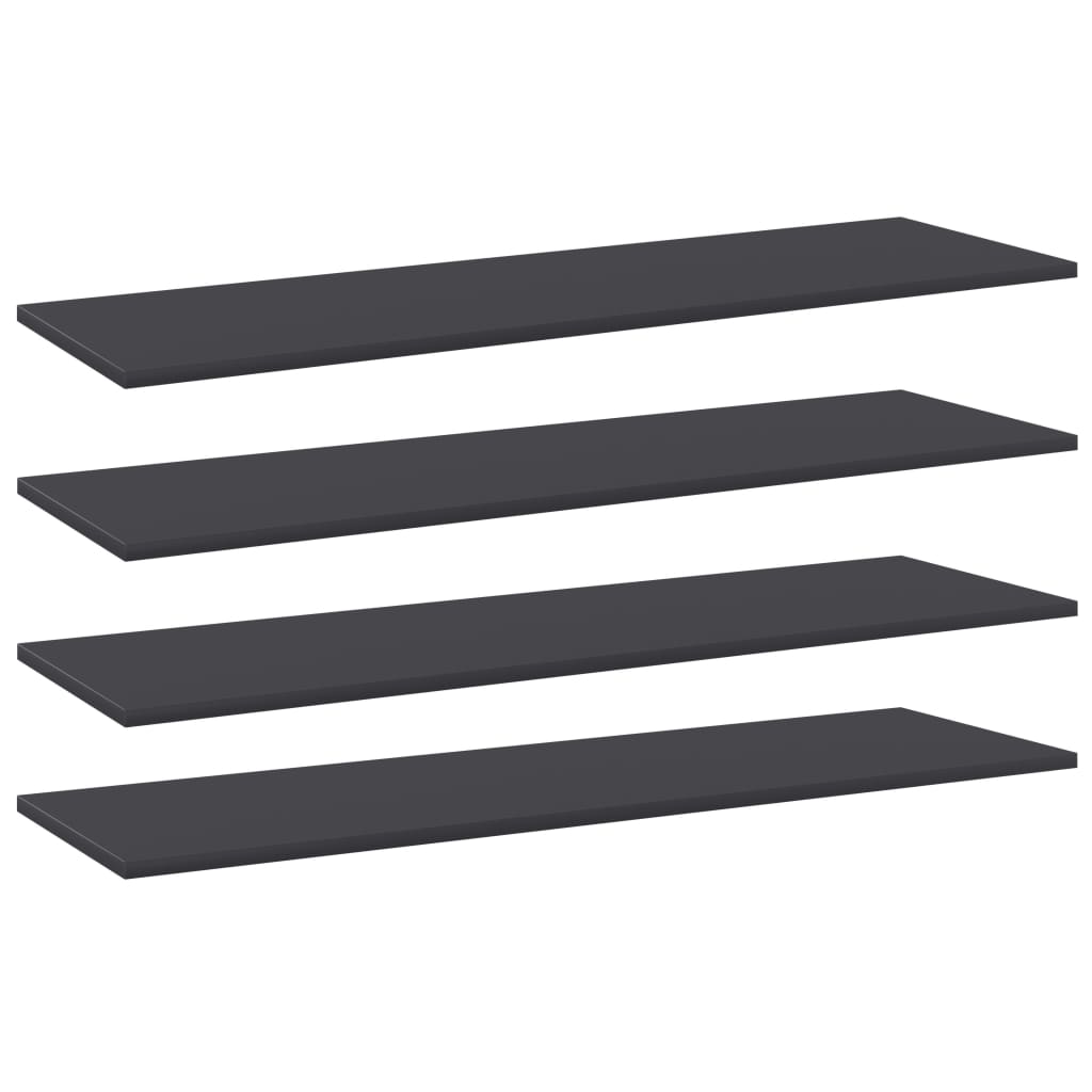 Wandschappen 4 st 100x30x1,5 cm spaanplaat grijs is nu te koop bij PeponiXL, paradijselijk wonen!
