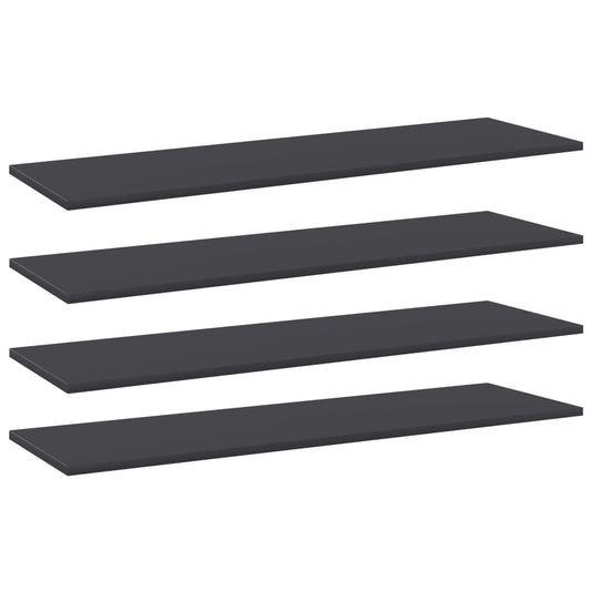Wandschappen 4 st 100x30x1,5 cm spaanplaat grijs is nu te koop bij PeponiXL, paradijselijk wonen!
