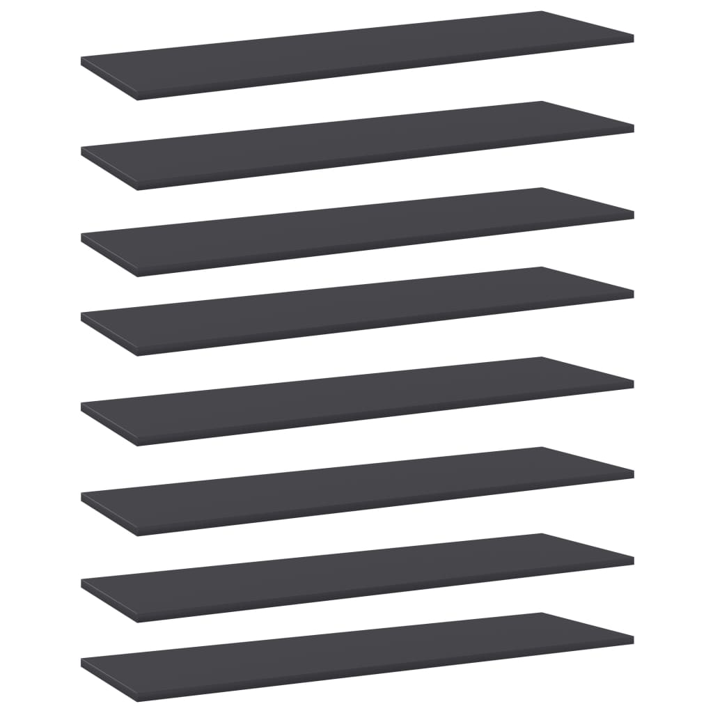 Wandschappen 8 st 100x30x1,5 cm spaanplaat grijs is nu te koop bij PeponiXL, paradijselijk wonen!