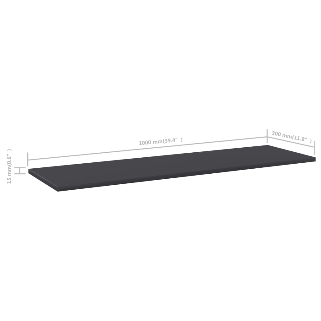 Wandschappen 8 st 100x30x1,5 cm spaanplaat grijs is nu te koop bij PeponiXL, paradijselijk wonen!