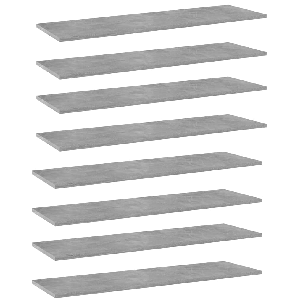 Wandschappen 8 st 100x30x1,5 cm spaanplaat betongrijs is nu te koop bij PeponiXL, paradijselijk wonen!