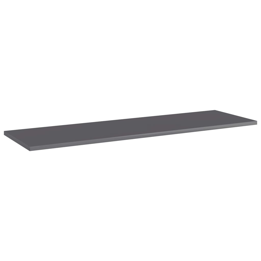 Wandschappen 4 st 100x30x1,5 cm spaanplaat hoogglans grijs is nu te koop bij PeponiXL, paradijselijk wonen!