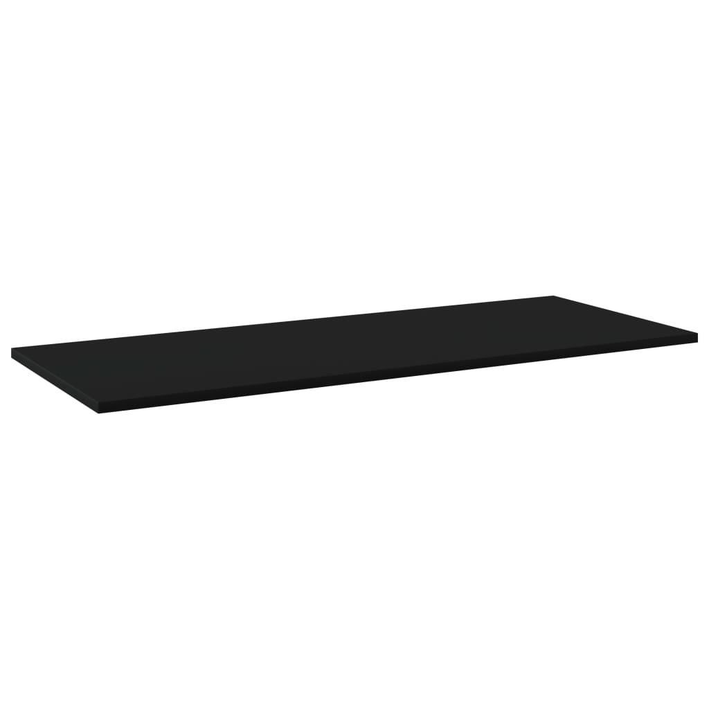Wandschappen 4 st 100x40x1,5 cm spaanplaat zwart is nu te koop bij PeponiXL, paradijselijk wonen!