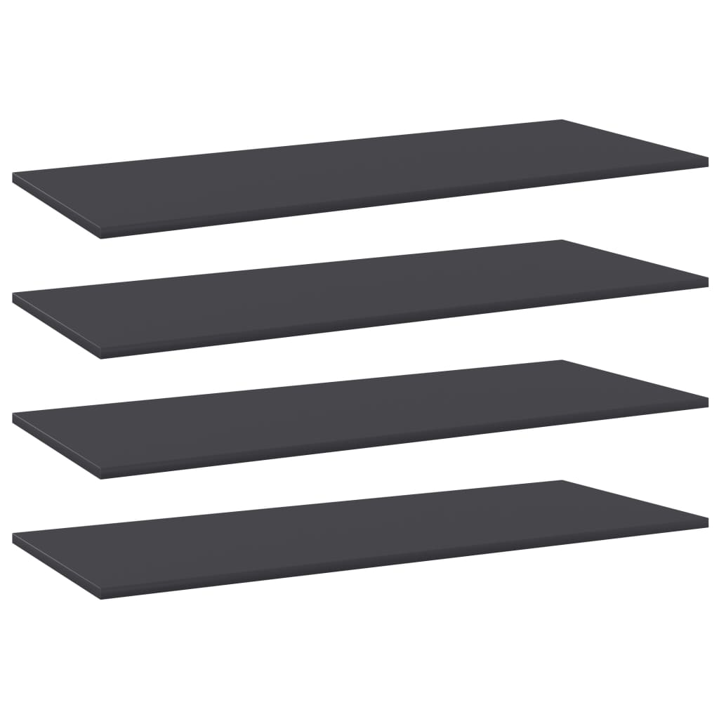 Wandschappen 4 st 100x40x1,5 cm spaanplaat grijs is nu te koop bij PeponiXL, paradijselijk wonen!