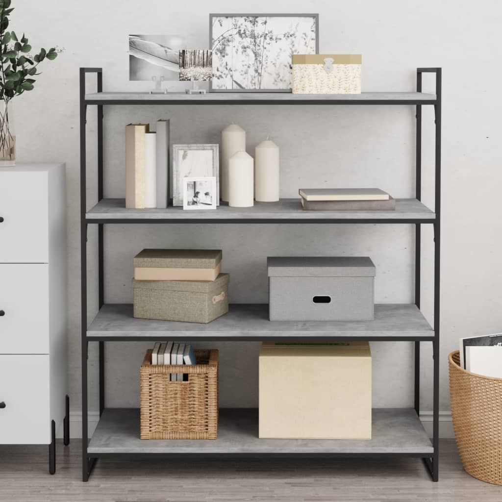 Wandschappen 4 st 100x40x1,5 cm bewerkt hout betongrijs is nu te koop bij PeponiXL, paradijselijk wonen!