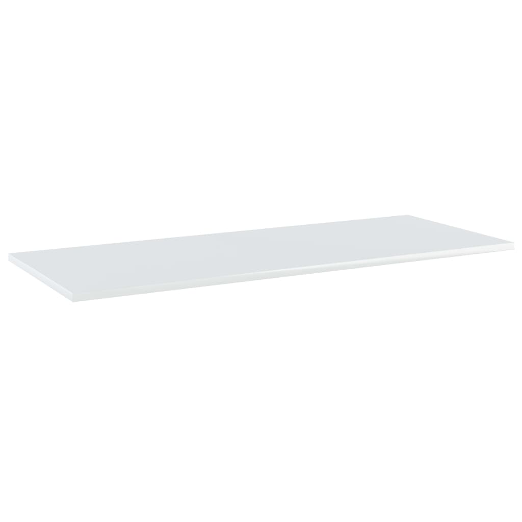Wandschappen 4 st 100x40x1,5 cm bewerkt hout hoogglans wit is nu te koop bij PeponiXL, paradijselijk wonen!