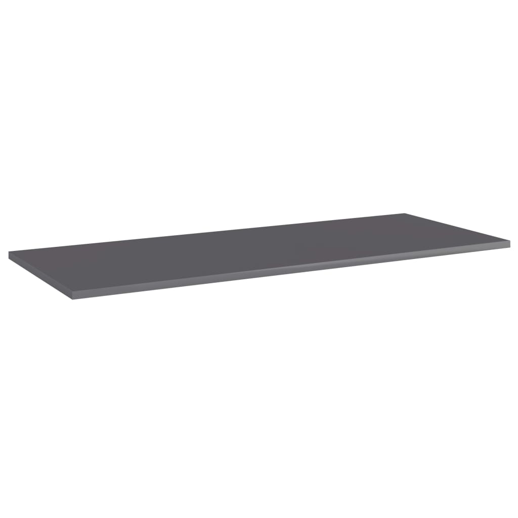 Wandschappen 4 st 100x40x1,5 cm spaanplaat hoogglans grijs is nu te koop bij PeponiXL, paradijselijk wonen!