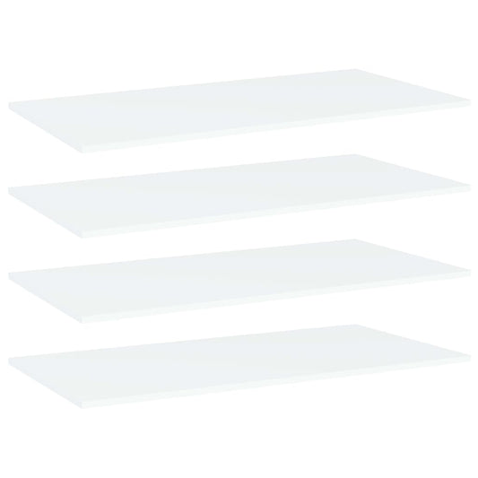 Wandschappen 4 st 100x50x1,5 cm bewerkt hout wit is nu te koop bij PeponiXL, paradijselijk wonen!