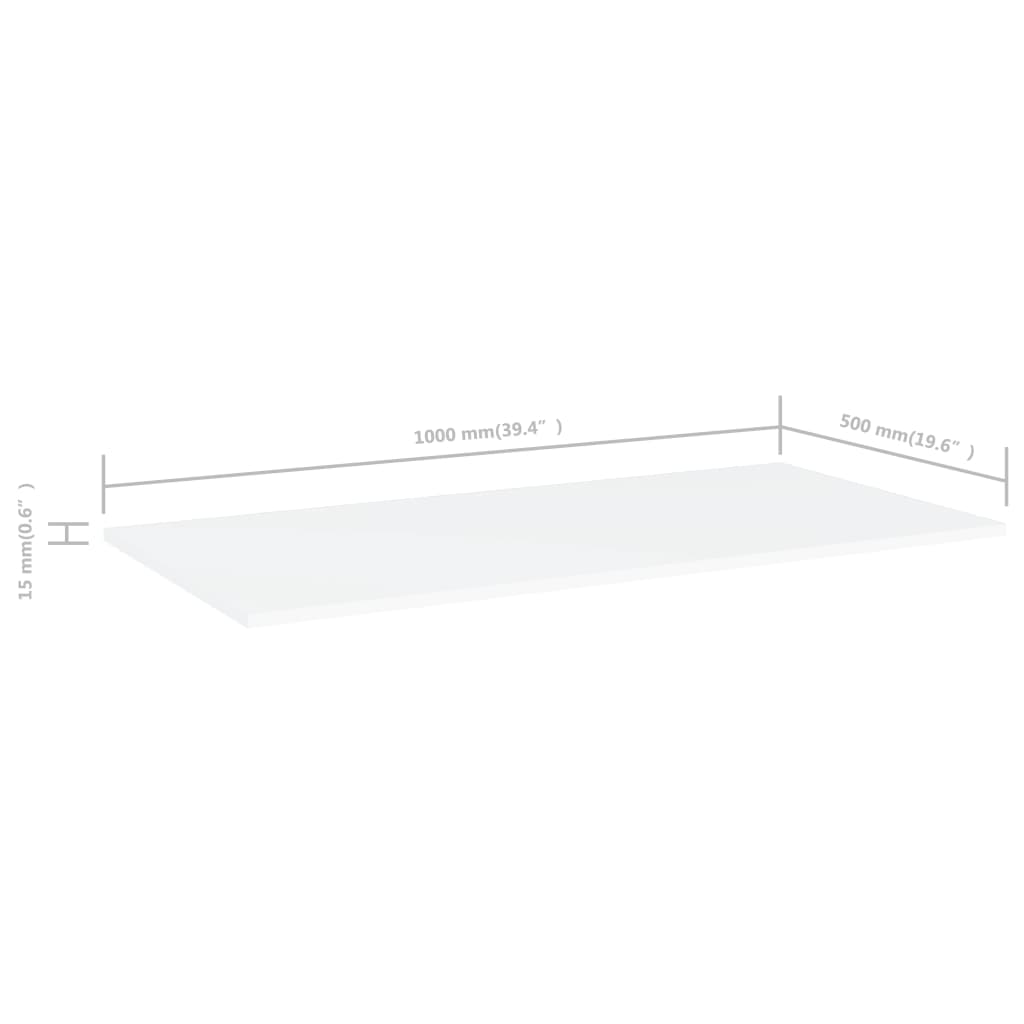Wandschappen 4 st 100x50x1,5 cm bewerkt hout wit is nu te koop bij PeponiXL, paradijselijk wonen!