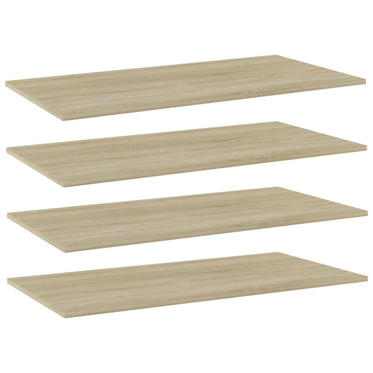 Wandschappen 4 st 100x50x1,5 cm spaanplaat sonoma eikenkleurig is nu te koop bij PeponiXL, paradijselijk wonen!