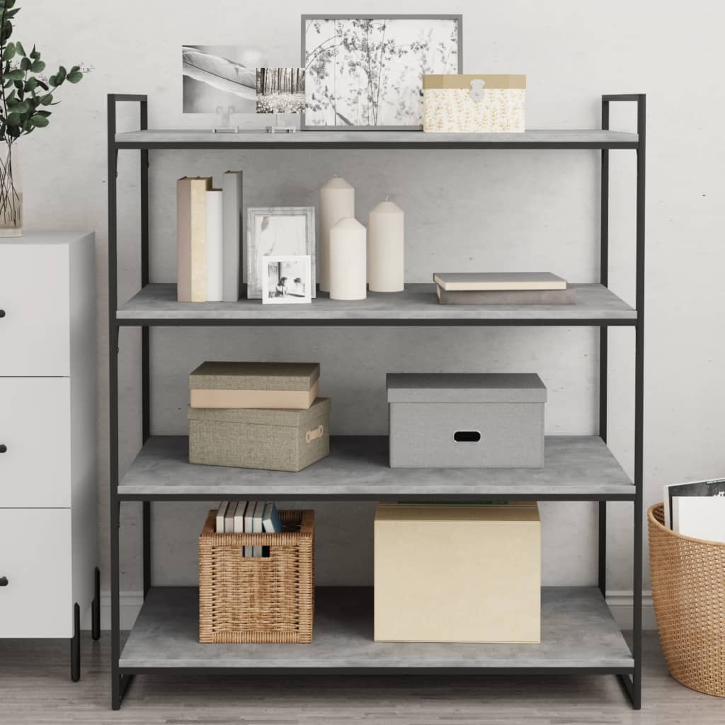 Wandschappen 4 st 100x50x1,5 cm bewerkt hout betongrijs is nu te koop bij PeponiXL, paradijselijk wonen!
