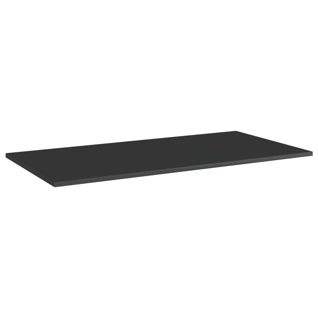 Wandschappen 4 st 100x50x1,5 cm spaanplaat hoogglans zwart is nu te koop bij PeponiXL, paradijselijk wonen!