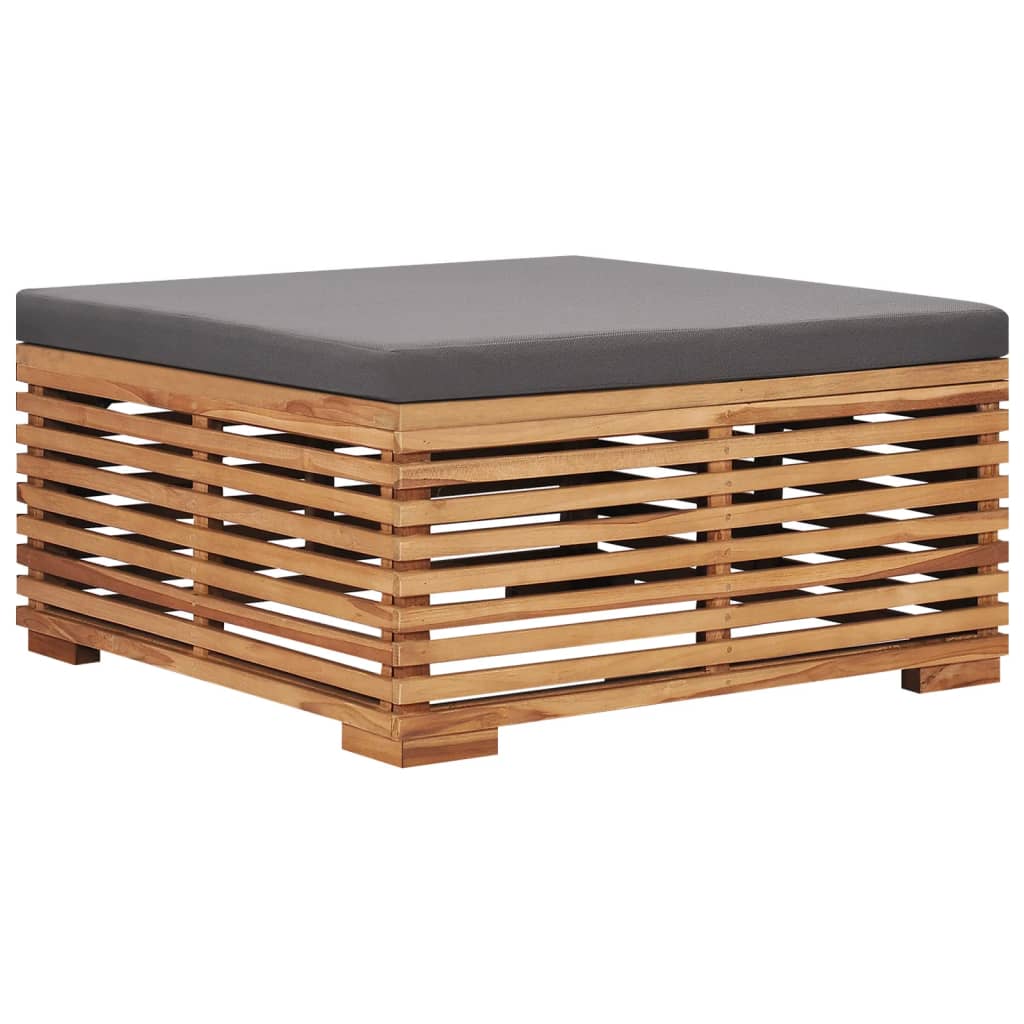 Tuintafel en voetensteun met donkergrijs kussen teakhout is nu te koop bij PeponiXL, paradijselijk wonen!