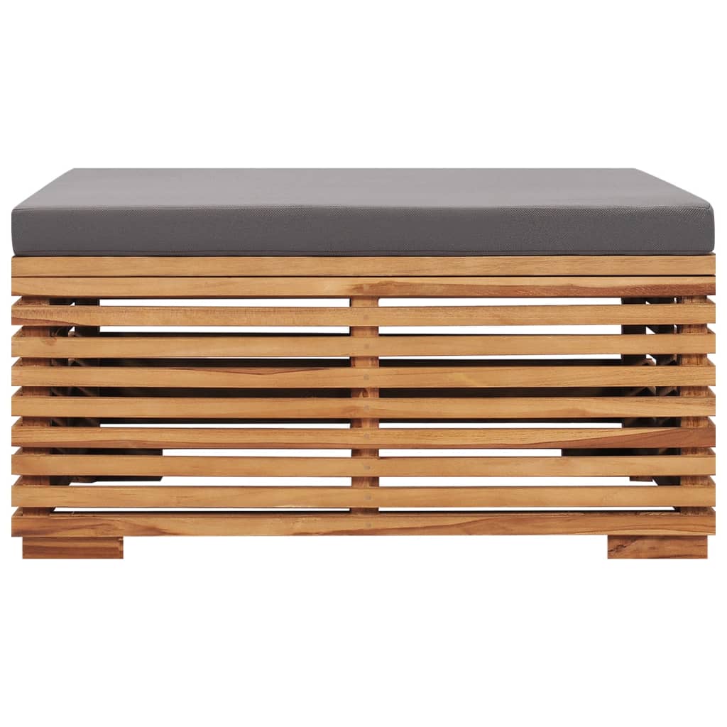 Tuintafel en voetensteun met donkergrijs kussen teakhout is nu te koop bij PeponiXL, paradijselijk wonen!