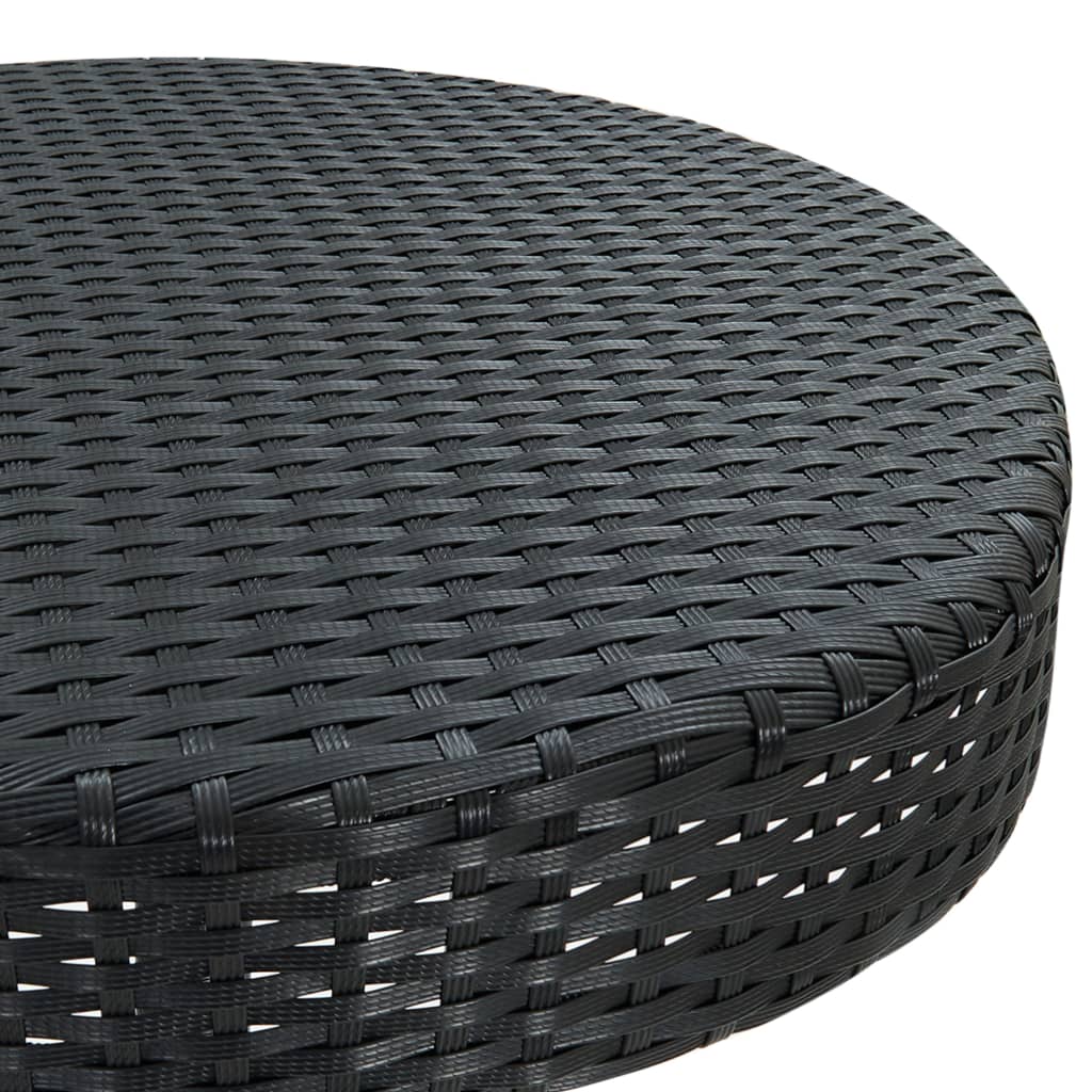 3-delige Tuinbarset met kussens poly rattan zwart is nu te koop bij PeponiXL, paradijselijk wonen!