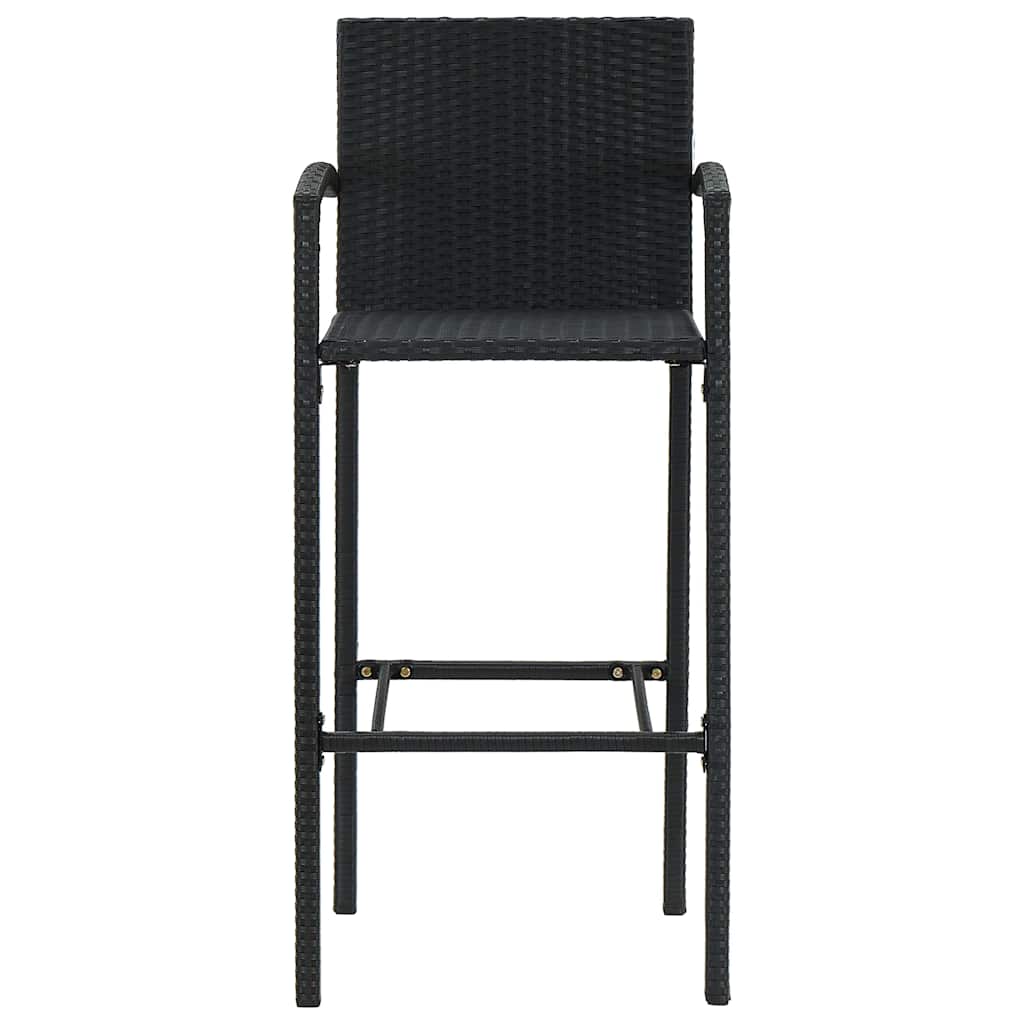 5-delige Tuinbarset poly rattan zwart is nu te koop bij PeponiXL, paradijselijk wonen!