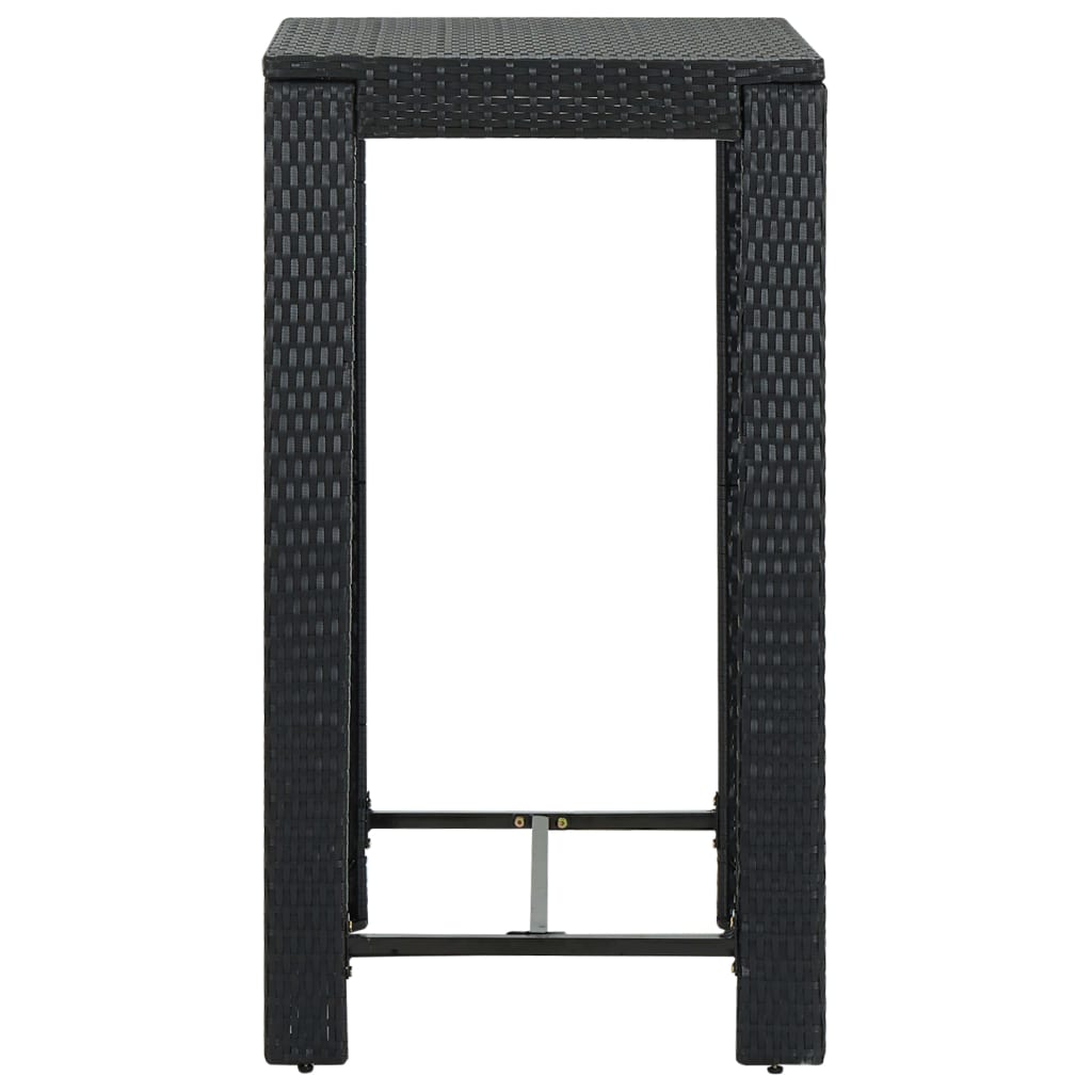 3-delige Tuinbarset met kussens poly rattan zwart is nu te koop bij PeponiXL, paradijselijk wonen!