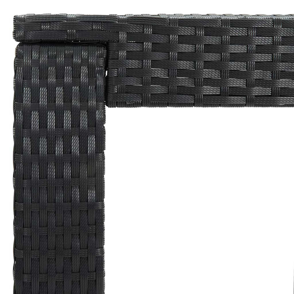 3-delige Tuinbarset met kussens poly rattan zwart is nu te koop bij PeponiXL, paradijselijk wonen!