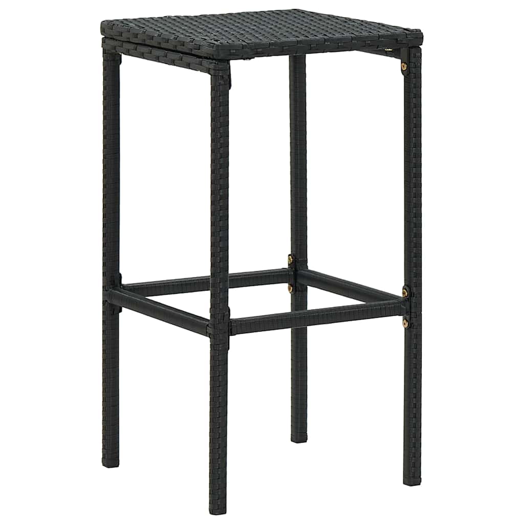 7-delige Tuinbarset met kussens poly rattan zwart is nu te koop bij PeponiXL, paradijselijk wonen!