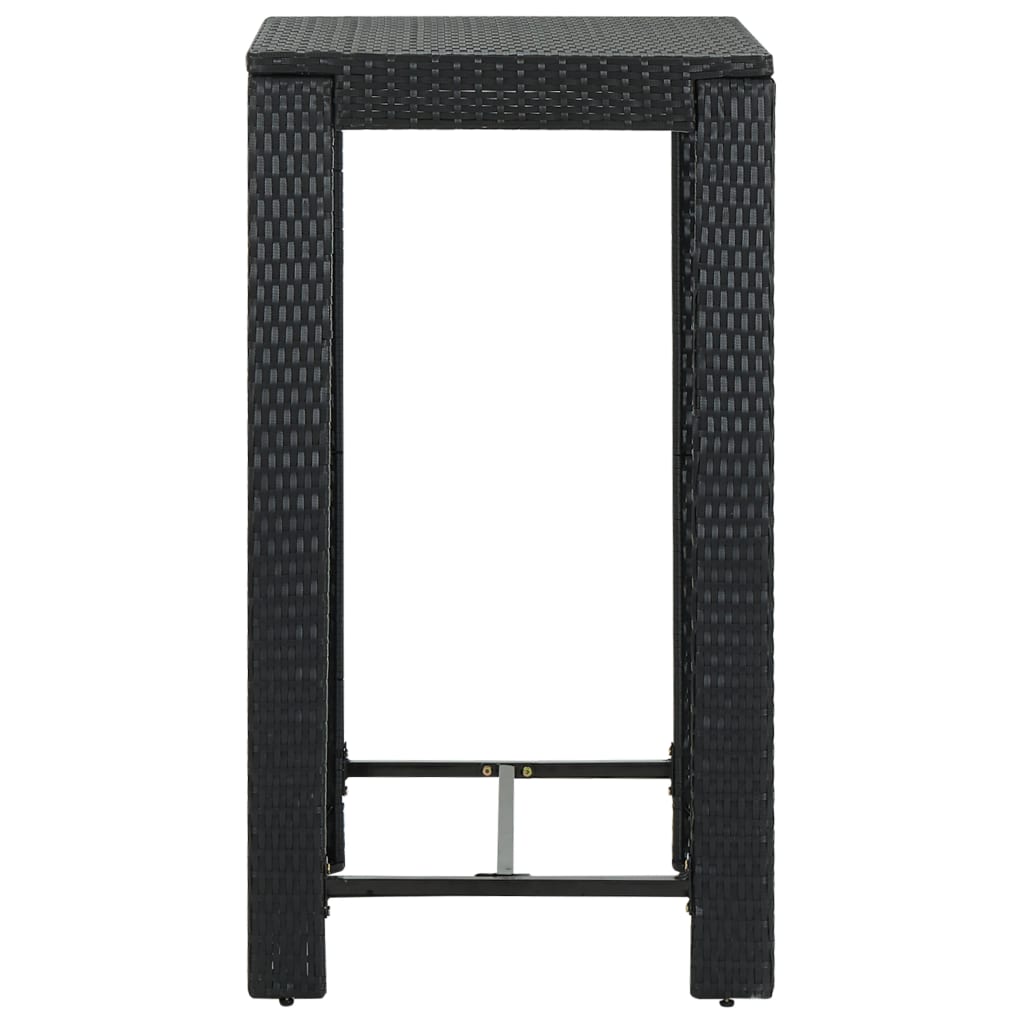 5-delige Tuinbarset met kussens poly rattan zwart is nu te koop bij PeponiXL, paradijselijk wonen!