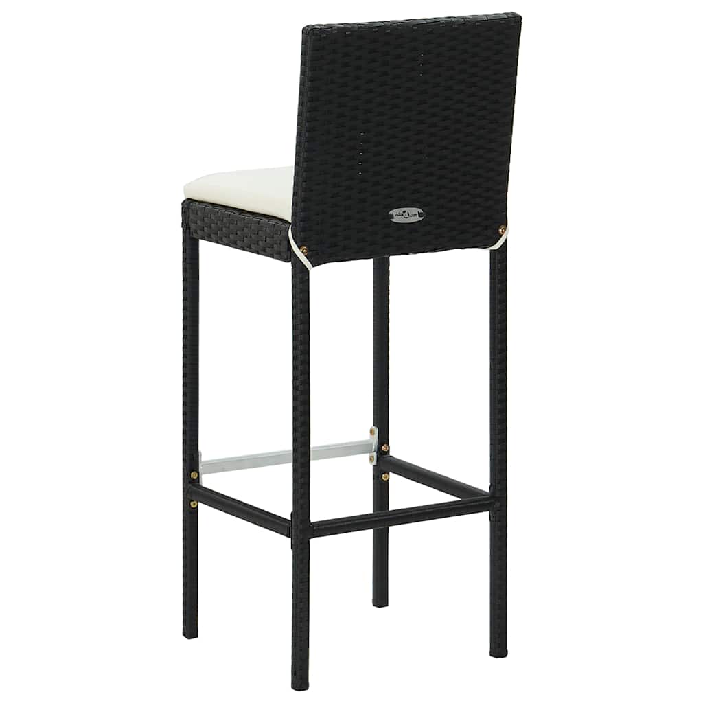 7-delige Tuinbarset met kussens poly rattan zwart is nu te koop bij PeponiXL, paradijselijk wonen!