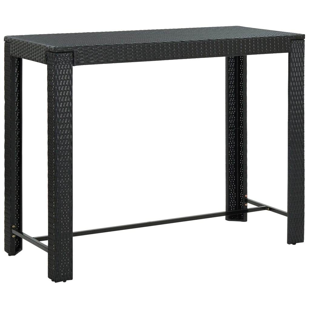 7-delige Tuinbarset met armleuningen poly rattan zwart is nu te koop bij PeponiXL, paradijselijk wonen!